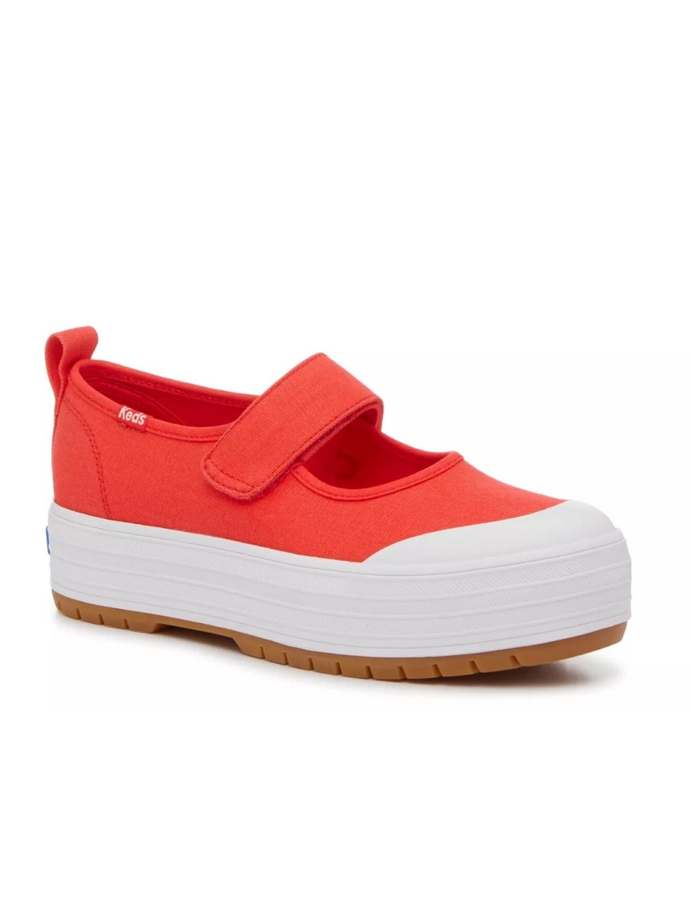 Keds Mary Jane red canvas platform sneakers size 8.5